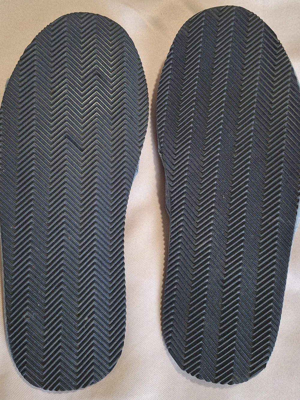 Polo Ralph Lauren Men's Striped Denim Slippers Blue/Navy/White Open Toe US 10